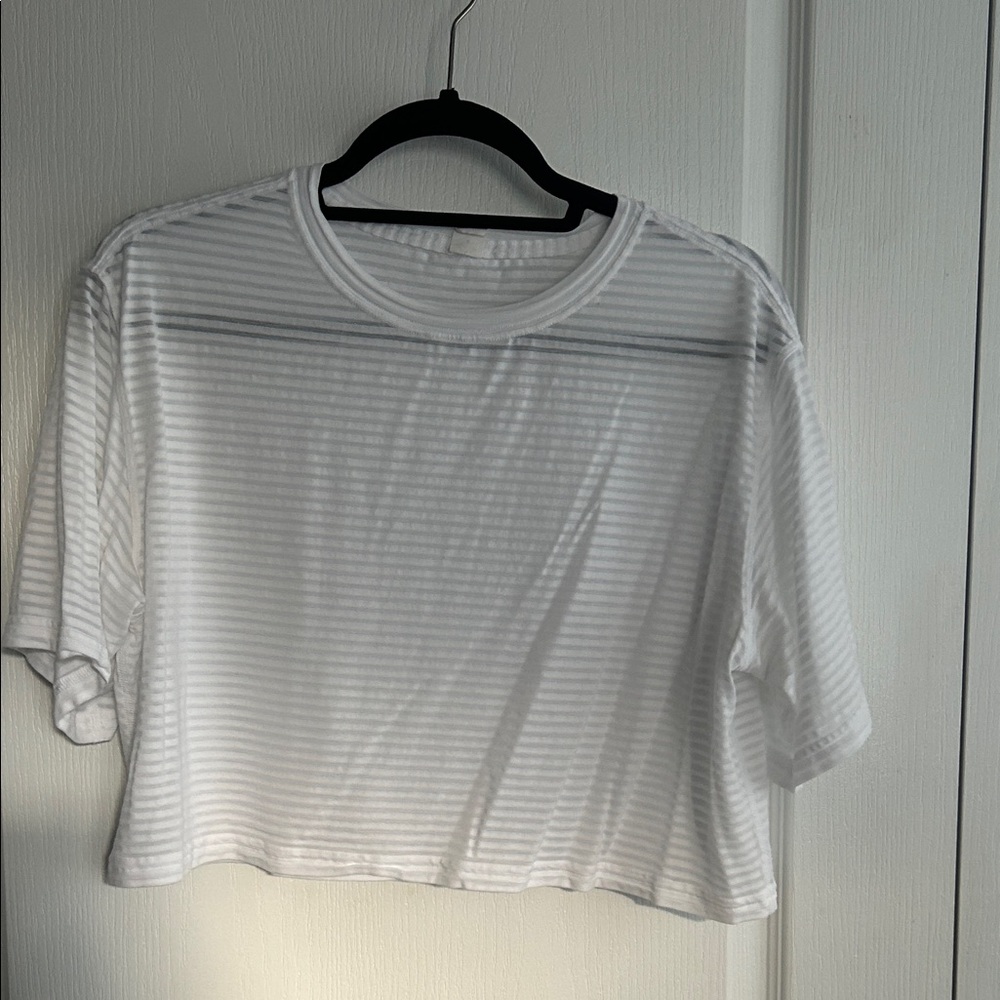 White Striped Women's Top